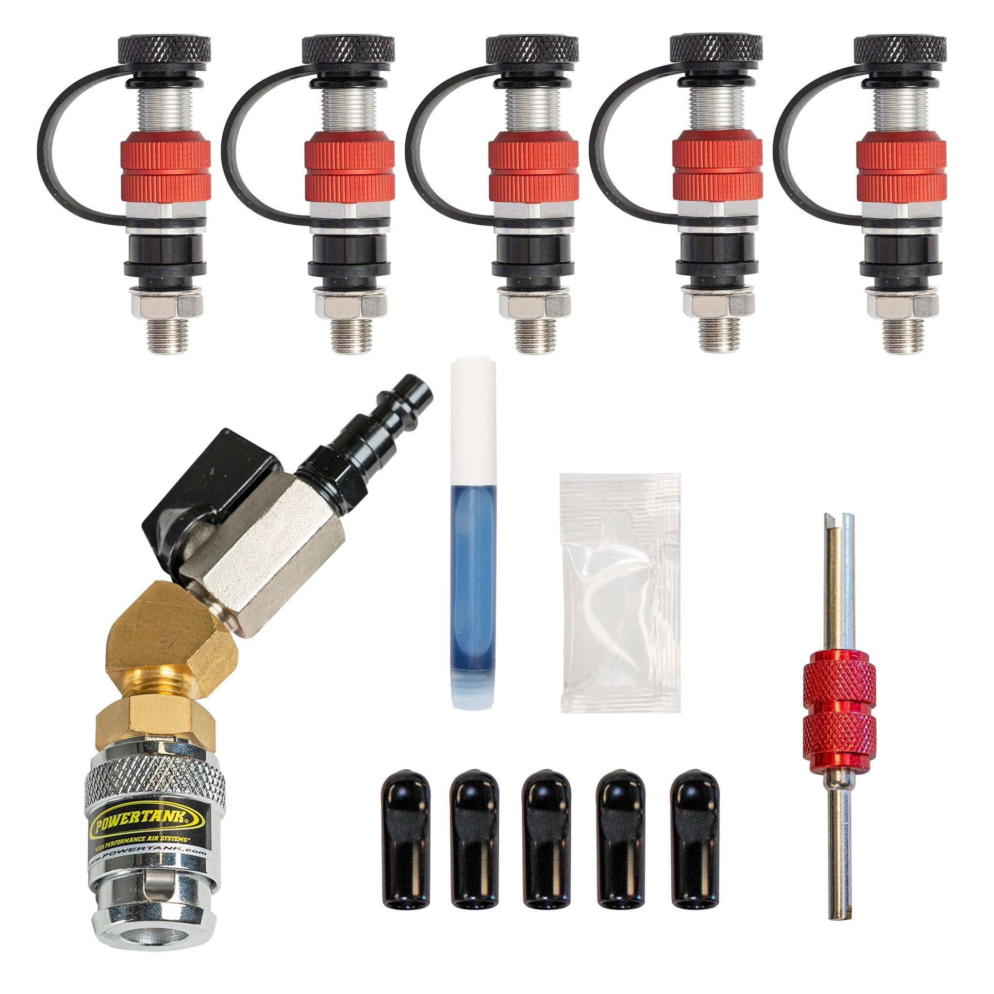 Monster Valve™ Flat2 - Dual Valve stem wheels - 5 pack with Install tools